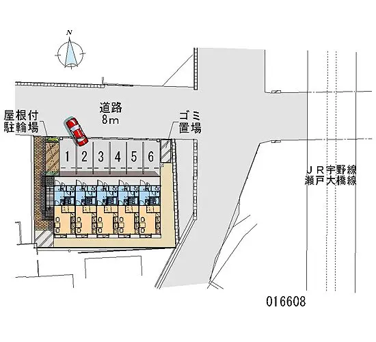 ★手数料０円★岡山市北区新屋敷町１丁目 月極駐車場